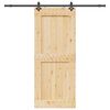 vidaXL Porte coulissante et kit de quincaillerie 95x210 cm pin massif