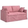 vidaXL Canap&eacute; 2 pcs Rose 138 x 78 x 80 cm Velours
