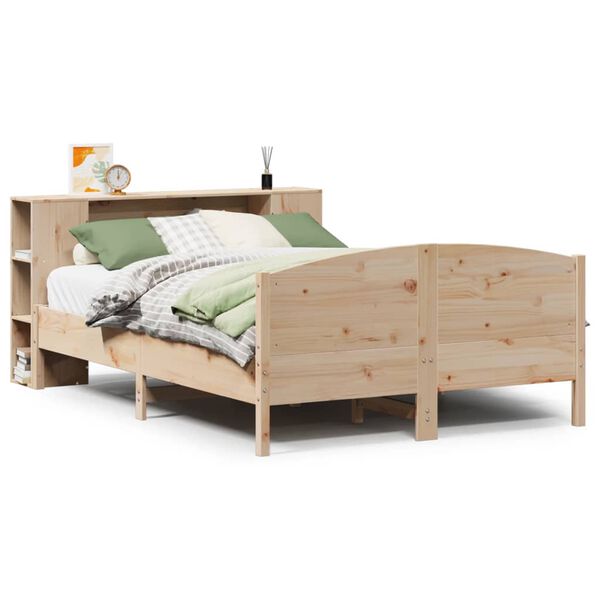 vidaXL Lit biblioth&egrave;que sans matelas 120x200 cm bois de pin massif