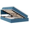vidaXL Lit de Rangement Bleu fonc&eacute; 140 x 200 cm Velours