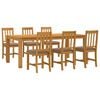 vidaXL Ensemble de salle &agrave; manger 7 pc Gris Bois de ch&ecirc;ne massif