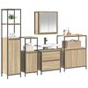 vidaXL Ensemble de mobilier de salle de bain avec &eacute;tag&egrave;re 5 pcs Beige