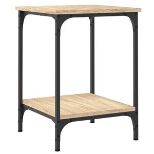 vidaXL Table basse ch&ecirc;ne sonoma 40x40x55 cm bois d'ing&eacute;nierie