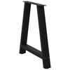 vidaXL Pieds de table à manger en forme de A 2 pièces Noir 80 x (72-73) cm Acier