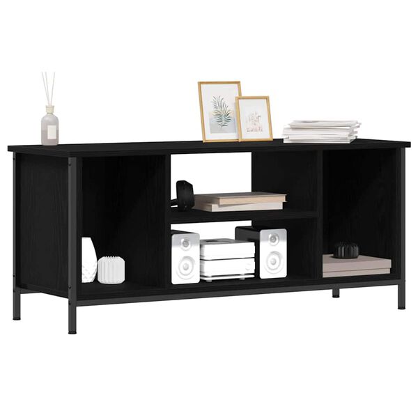 vidaXL Meuble TV Ch&ecirc;ne noir 102 x 35 x 45 cm Bois d'ing&eacute;nierie
