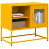 vidaXL Meuble TV jaune moutarde 68x39x60,5 cm acier