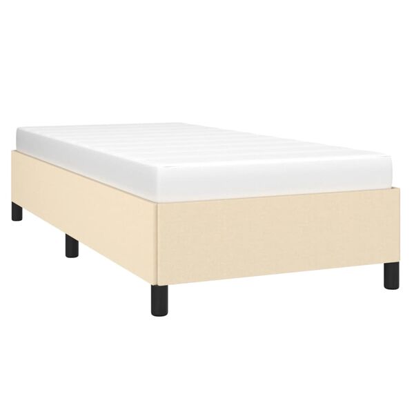 vidaXL Cadre de lit sans matelas crème 90x200 cm tissu
