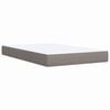 vidaXL Sommier &agrave; lattes de lit avec matelas Taupe 120x200 cm Tissu
