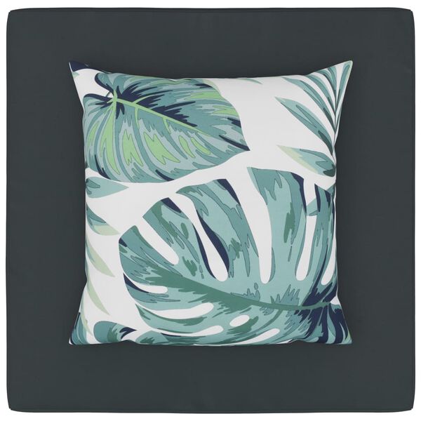 vidaXL Coussins de plancher de palette lot de 2 Anthracite Tissu