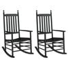 vidaXL Chaises &agrave; bascule avec si&egrave;ges incurv&eacute;s lot de 2 noir peuplier