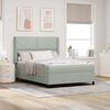 vidaXL Lit &agrave; ressorts avec matelas Gris clair 140 x 190 cm Velours