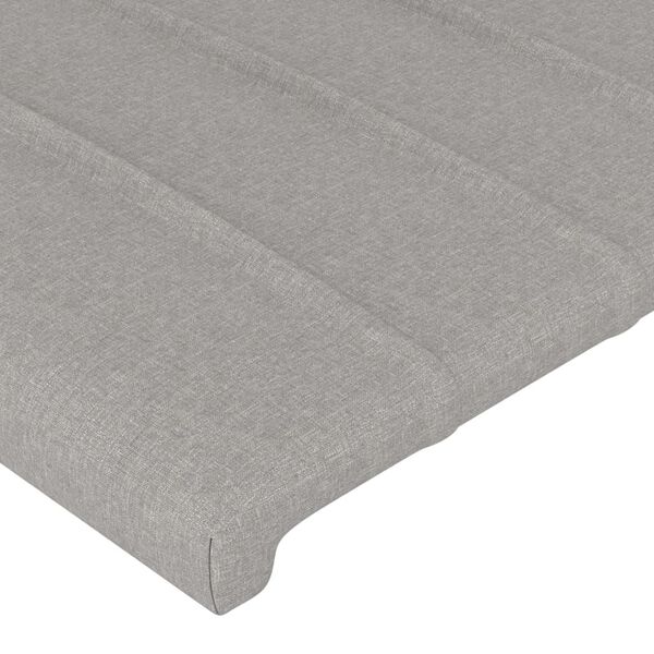 vidaXL T&ecirc;te de lit Gris clair 160 x 5 x 118/128 cm Tissu