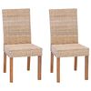 vidaXL Chaise de salle &agrave; manger GENDT 2 pc Naturel 45 x 54 x 93 cm