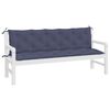 vidaXL Coussins de banc de jardin lot de 2 bleu marine 180x50x7 cm