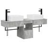 vidaXL Ensemble de mobilier de salle de bain 3 pc Gris b&eacute;ton