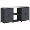 vidaXL Ensemble de rangement cuisine HATTEM 3 pc Anthracite