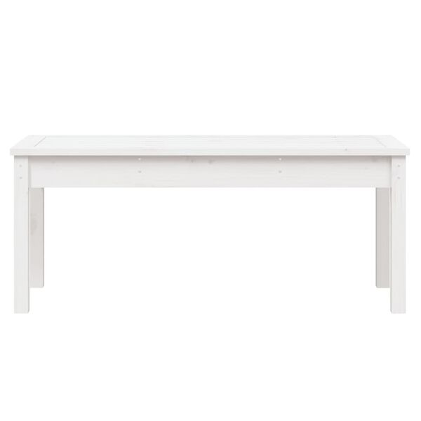 vidaXL Banc de jardin blanc 109x44x45 cm bois massif de pin