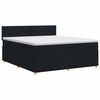 vidaXL Lit boxspring avec matelas Noir 140 x 190 cm Tissu