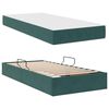 vidaXL Lit avec rangement et matelas Vert fonc&eacute; 90 x 190 cm Velours
