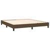 vidaXL Sommier &agrave; lattes de lit matelas et LED Marron fonc&eacute; 160x200 cm