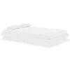 vidaXL Cadre de lit sans matelas blanc bois massif