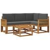 vidaXL Ensemble de canap&eacute;s d'ext&eacute;rieur 5 pc Naturel et Anthracite