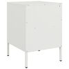 vidaXL Tables de chevet 2 pcs blanc 36x39x50,5 cm acier