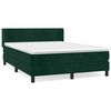 vidaXL Sommier &agrave; lattes de lit et matelas Vert fonc&eacute; 140x190cm Velours