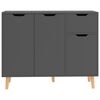 vidaXL Buffet gris 90x30x72 cm bois d'ing&eacute;nierie