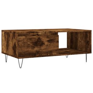 vidaXL Table basse Ch&ecirc;ne fum&eacute; 90x50x36,5 cm Bois d'ing&eacute;nierie