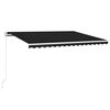vidaXL Auvent manuel r&eacute;tractable 400x350 cm Anthracite