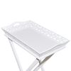 vidaXL Table d'appoint avec plateau Blanc