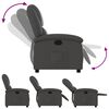 vidaXL Fauteuil inclinable gris cuir v&eacute;ritable