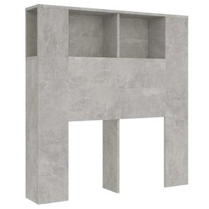vidaXL Armoire de t&ecirc;te de lit Gris b&eacute;ton 100x18,5x102,5 cm