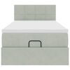 vidaXL Cadre de lit ottoman et matelas gris clair 90x190 cm velours