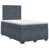 vidaXL Lit boxspring avec matelas Gris fonc&eacute; 120 x 200 cm Velours
