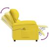 vidaXL Fauteuil de massage Jaune clair Tissu