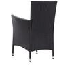 vidaXL Chaises de jardin lot de 2 Noir R&eacute;sine tress&eacute;e