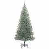 vidaXL Arbre de No&euml;l artificiel floconn&eacute; de neige avec lumi&egrave;re LED