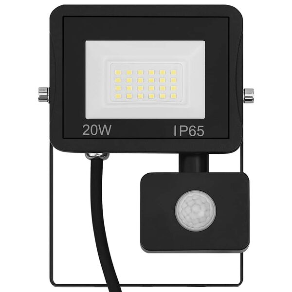 vidaXL Projecteur à LED avec capteur 20 W Blanc chaud