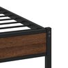 vidaXL Cadre de lit en métal sans matelas chêne marron 160x200 cm