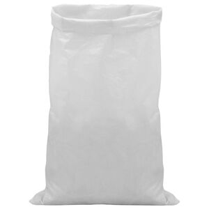 vidaXL Sacs tiss&eacute;s 10 pi&egrave;ces Blanc 65 x 115 cm PP