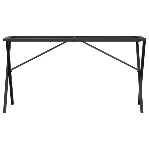 vidaXL Pieds de table &agrave; manger cadre en X 140x60x73 cm acier