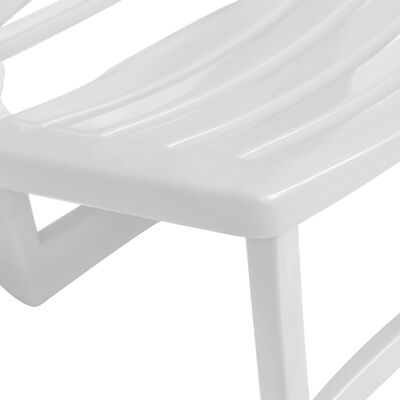 vidaXL Chaise de plage pliable pour enfants 4 pcs Plastique Blanc