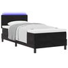 vidaXL Lit &agrave; ressort LED avec matelas Noir 90 x 200 cm Velours