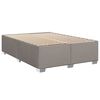 vidaXL Sommier &agrave; lattes de lit avec matelas Taupe 140x190 cm Tissu
