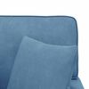 vidaXL Chaise lounge avec jupe avec coussin Bleu 91 x 157 x 91 cm