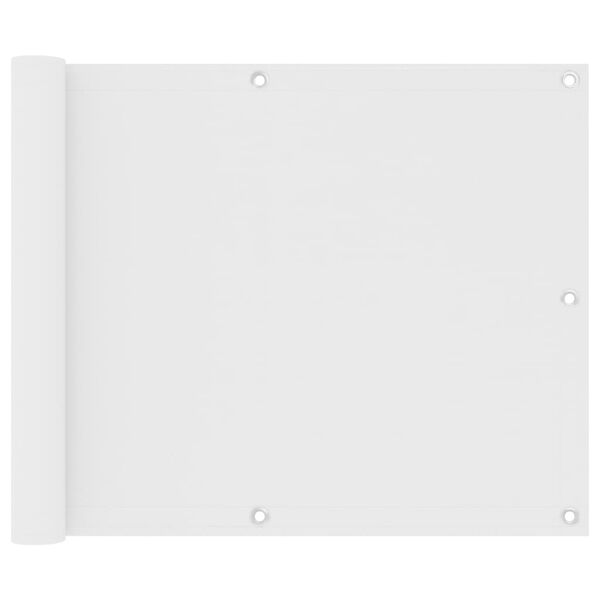 vidaXL Écran de balcon Blanc 75x400 cm Tissu Oxford