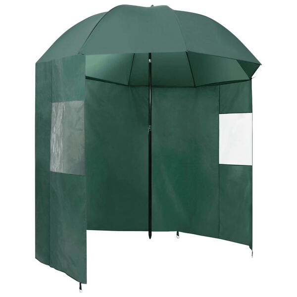 vidaXL Parapluie de p&ecirc;che Vert 220x193 cm