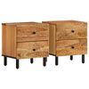 vidaXL Tables de chevet 2 pcs 40x33x46 cm Bois d'acacia massif